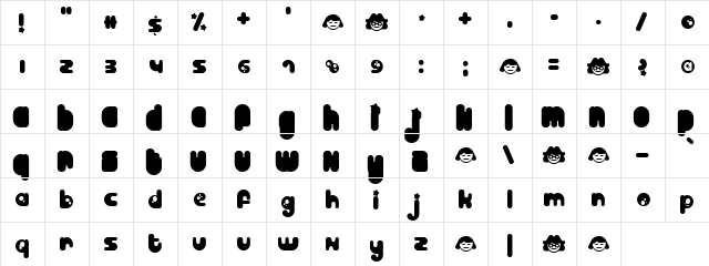 Kanfusion Regular  glyph index