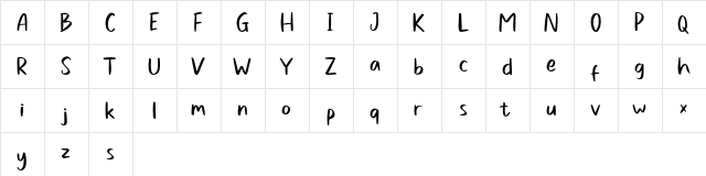 Sweet Buttermilk Free Sans Regular  glyph index