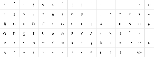 West point RegulW  glyph index
