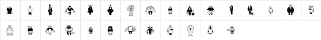 Buenas Noches Regular  glyph index