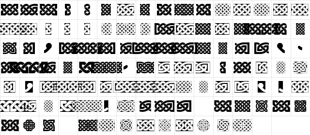 Figheadh Plain  glyph index