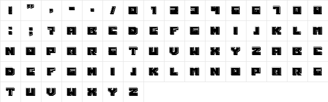 Ausweis Regular  glyph index