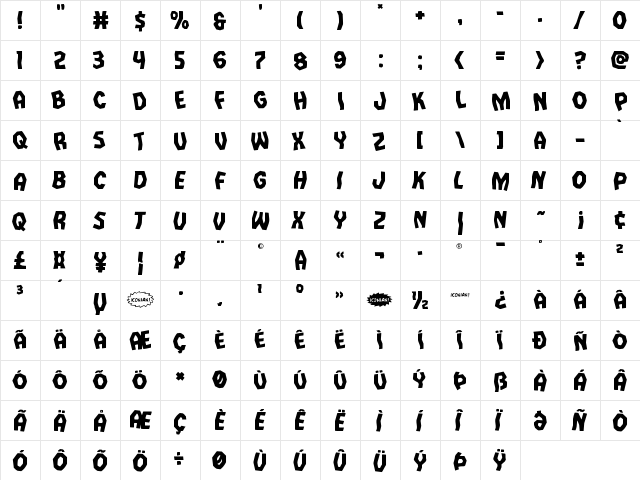 Vampire Bride Leaning Regular  glyph index