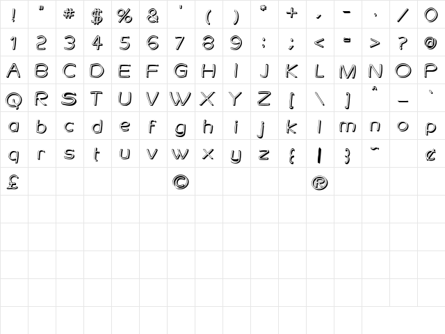 Gringotts Golden Regular  glyph index