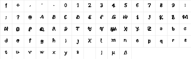 Trunk Shaped Regular  glyph index