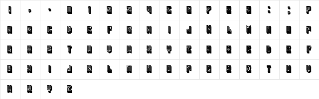 Megalomania Regular  glyph index