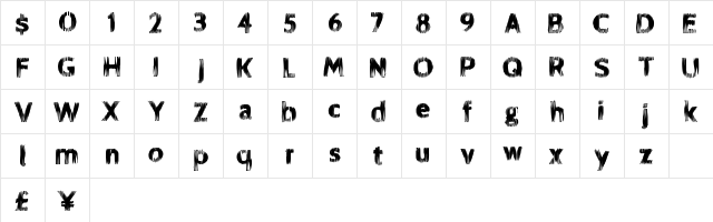 FireBlock Regular  glyph index