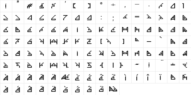 Sindrome Regular  glyph index