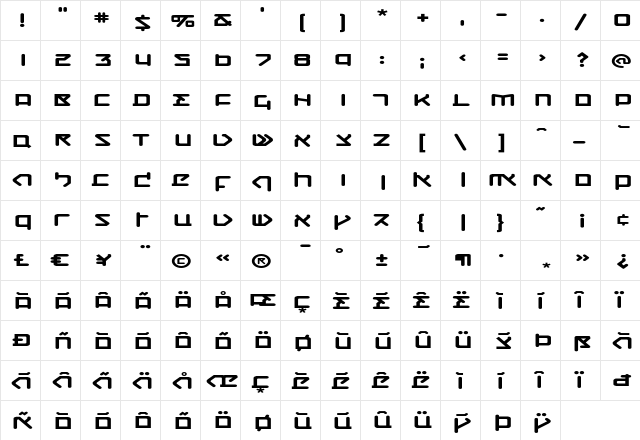CQN-Molecular Dynamo  glyph index