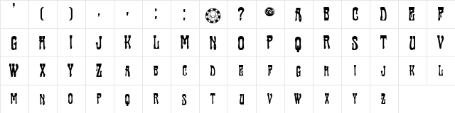 Sluagh Creepy  glyph index