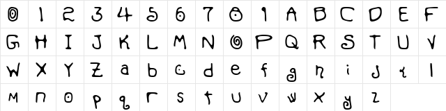 Mondo Messo Fonto Bold Regular  glyph index