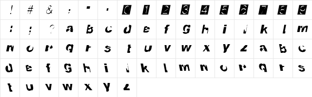 InternationalDisgrace Obleek  glyph index