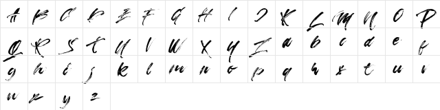 State Moques FREE Regular  glyph index