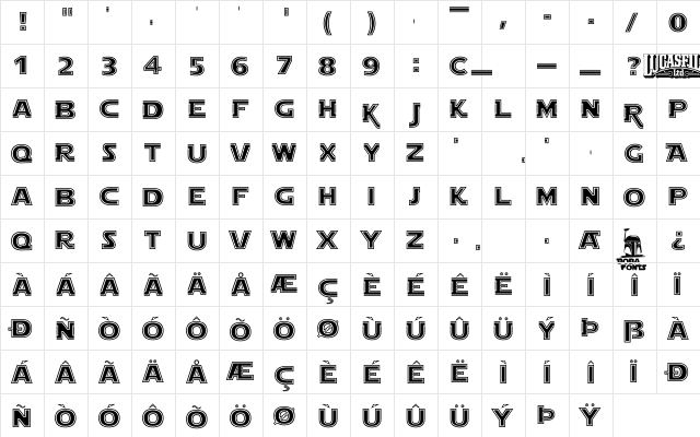 Star Jedi Outline Regular  glyph index