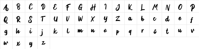 Delich FREE Regular  glyph index