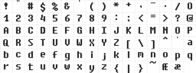 Simpleton (BRK) Regular  glyph index