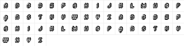 Pork Fancy Regular  glyph index