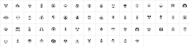 regularmup Regular  glyph index