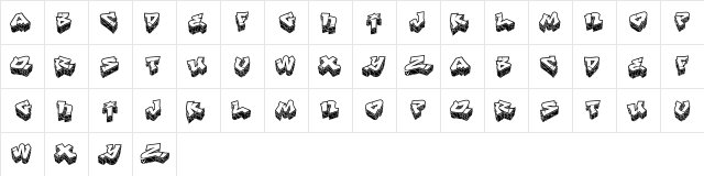 LHF Def Artist | BASE Regular  glyph index