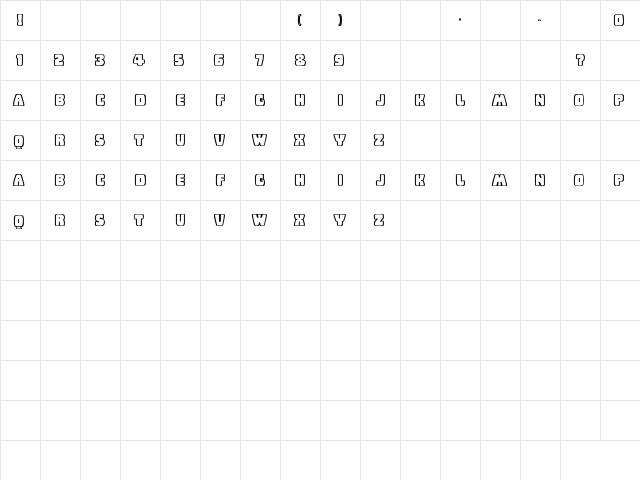 Baby Eskimo Kisses Regular  glyph index