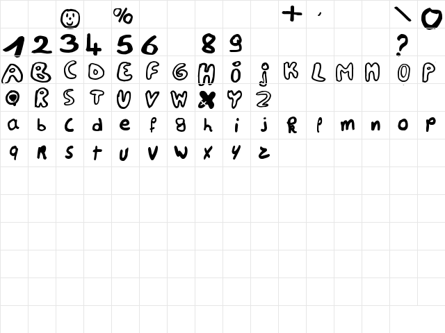 Lesansa Regular  glyph index