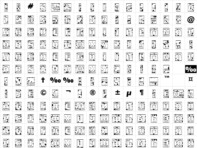 a_GroticTitulCmDr Normal  glyph index
