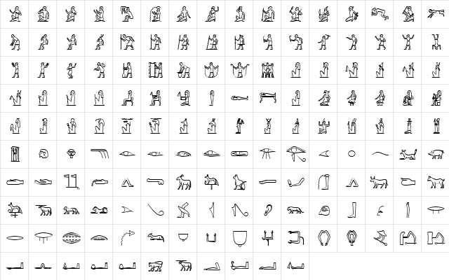 GlyphBasicA Bold  glyph index