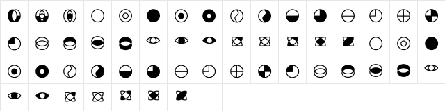 Cait_sith Regular  glyph index