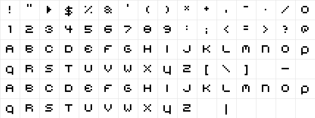 fontline6_2 Regular  glyph index