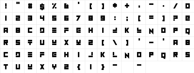 Nu Home Regular  glyph index