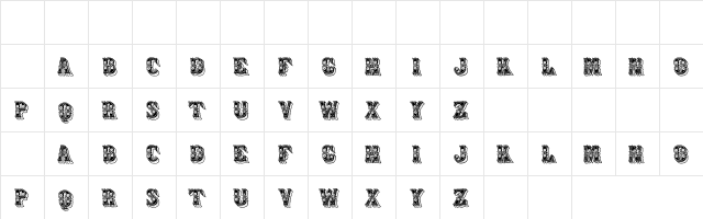 Azteak Regular  glyph index