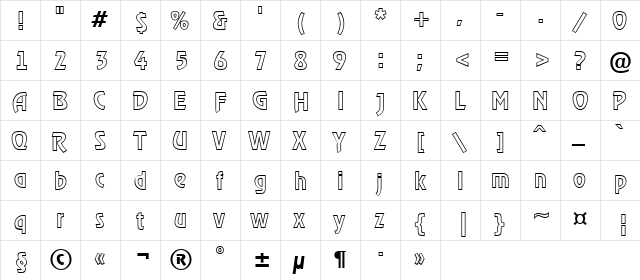 a_RewinderOtl Regular  glyph index