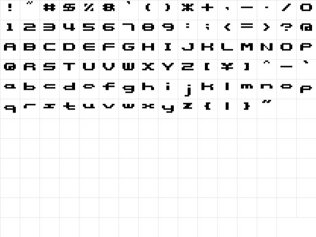 somybmp05_8 Regular  glyph index