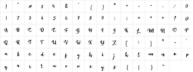 a Alam Raya Regular  glyph index