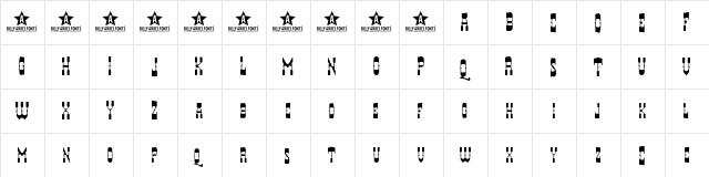 HYERBA Regular  glyph index