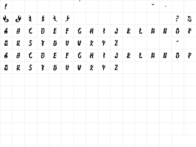 yaki goma Gomarice Fnot  glyph index