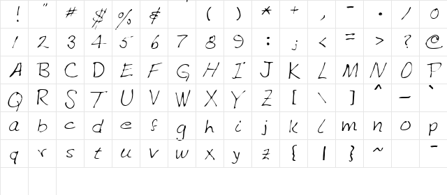 Vienna Regular  glyph index