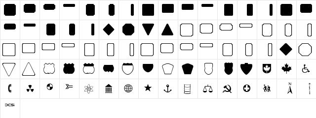 FFX Signs and Plaques Normal  glyph index