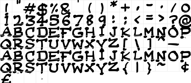 Da Serif Kid Regular  glyph index