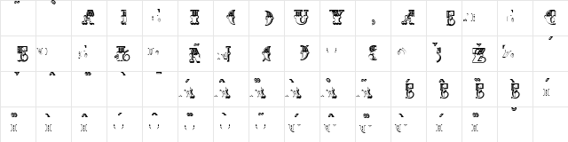 Madame Regular  glyph index