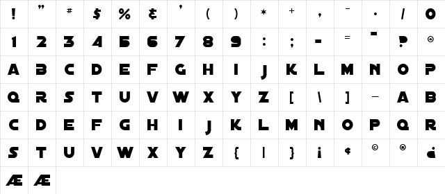 Distant Galaxy Regular  glyph index