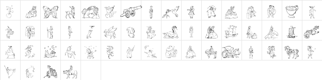 001 Once Upon a Time Regular  glyph index