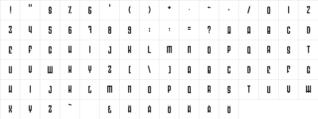 Radonator Cactus Normal  glyph index