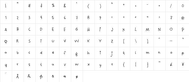 Mouthful of beer Regular  glyph index