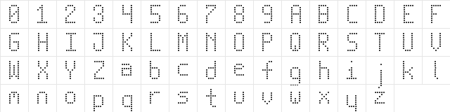New Led Board tfb Regular  glyph index