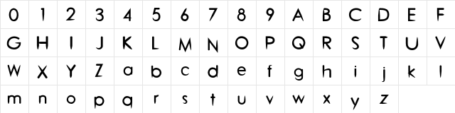 Blossom Regular  glyph index