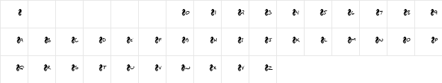 KR Seahorse Regular  glyph index