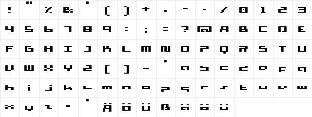 supersimple _fat  glyph index
