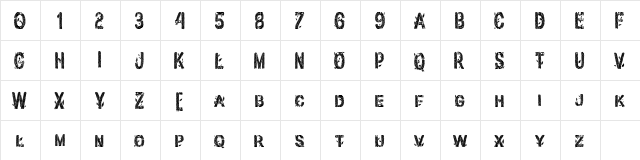 WOODYSSEY Regular  glyph index