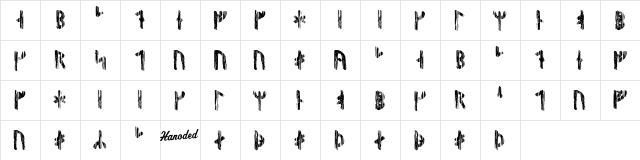 Nidhogg Runic Regular  glyph index